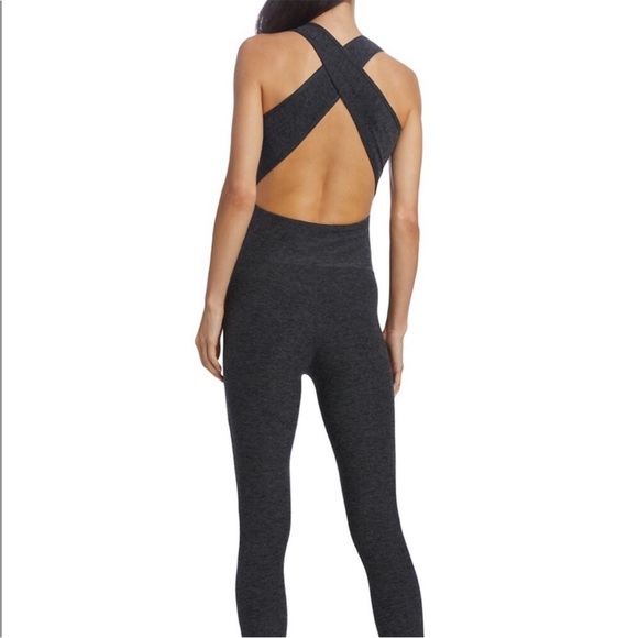 Year of Ours Stretch Onsie Cross Back Jumpsuit Bodysuit - Picture 4 of 16